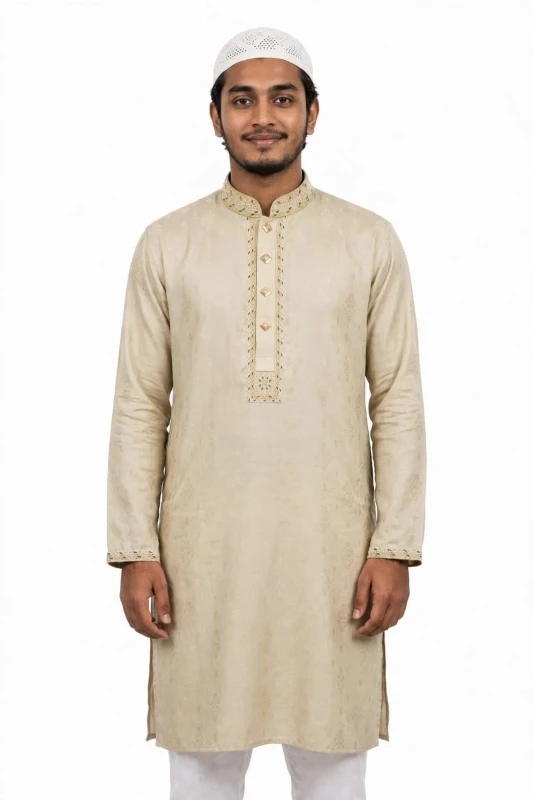 taati 26=premium cotton  Embroidered Panjabi