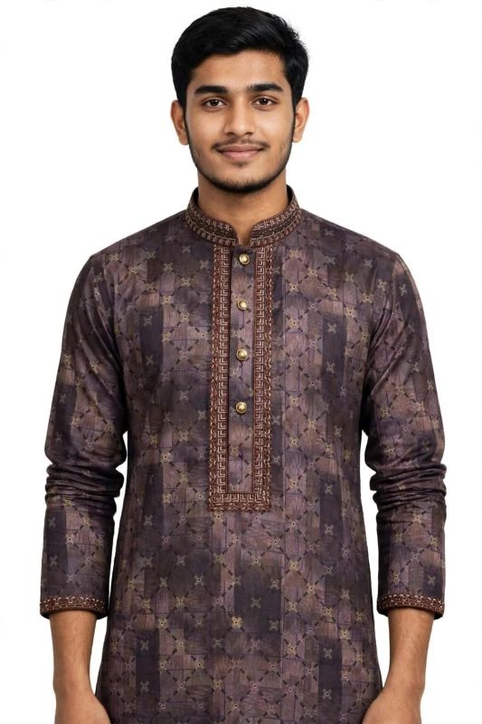 taati cp33=premium cotton  Embroidered Panjabi