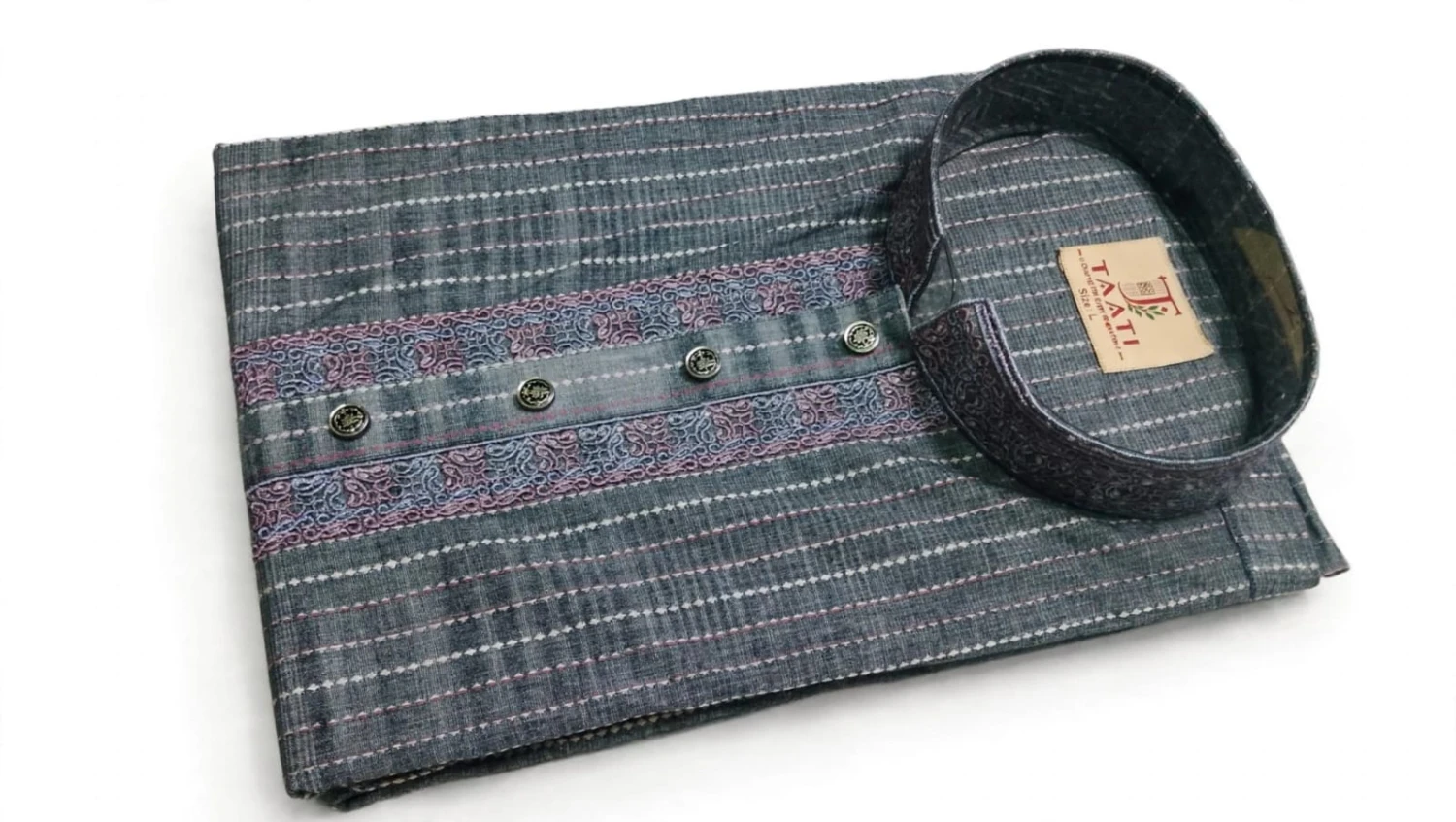 taati CP36=premium cotton  Embroidered Panjabi