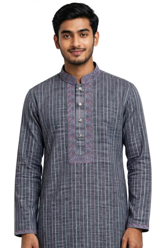 taati CP36=premium cotton  Embroidered Panjabi