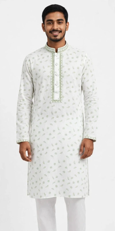 taati CP38=premium cotton  Embroidered Panjabi