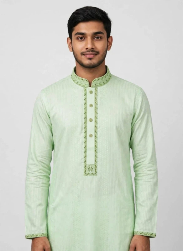 taati cp39=premium cotton  Embroidered Panjabi
