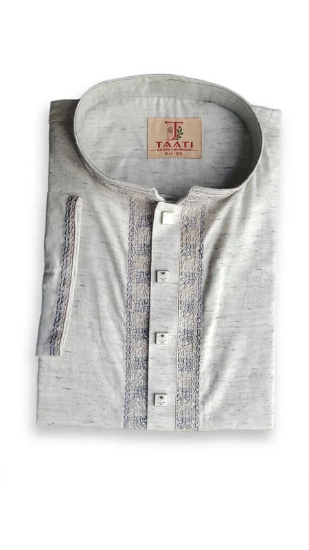 taati 49= cotton  Embroidered Panjabi