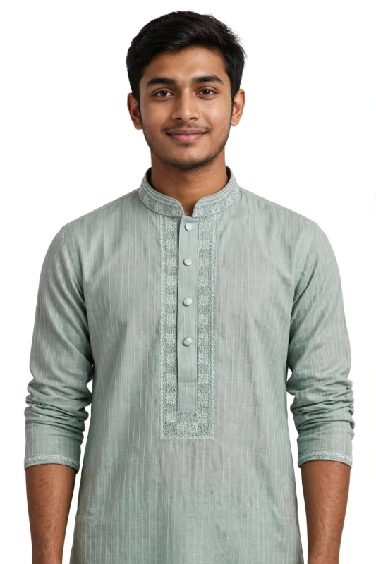 taati CP42=premium cotton  Embroidered Panjabi